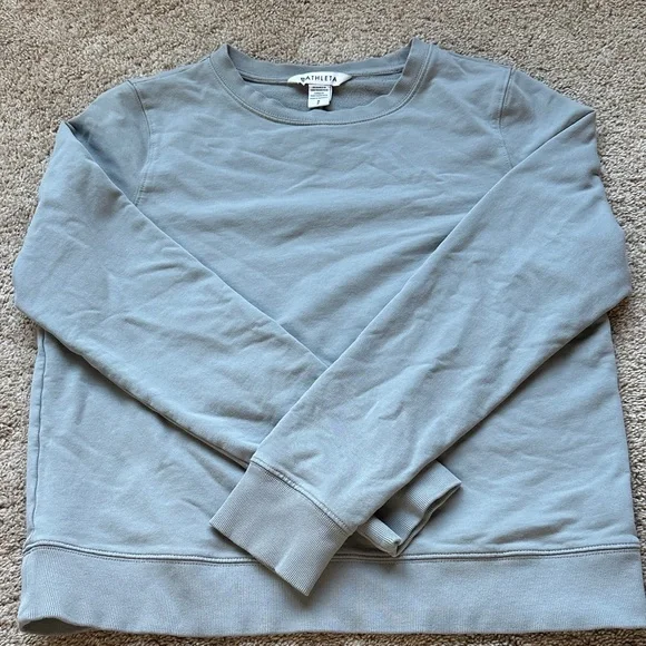 Athleta Light Gray sweatshirt-small - Picture 1 of 5